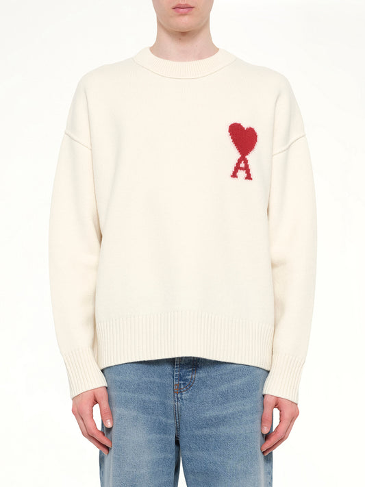Red Ami De Coeur Sweater in Cream