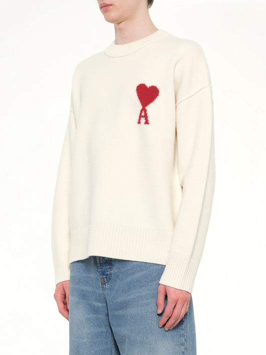 Red Ami De Coeur Sweater in Cream