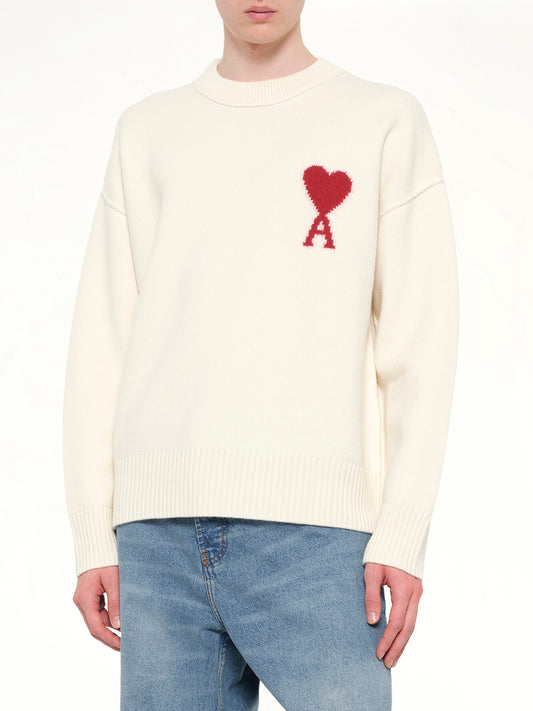 Red Ami De Coeur Sweater in Cream