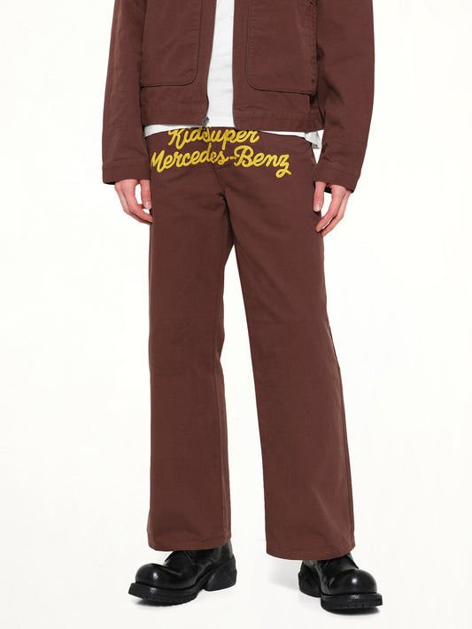 Kidsuper X Mercedes Benz Work Pants in Brown