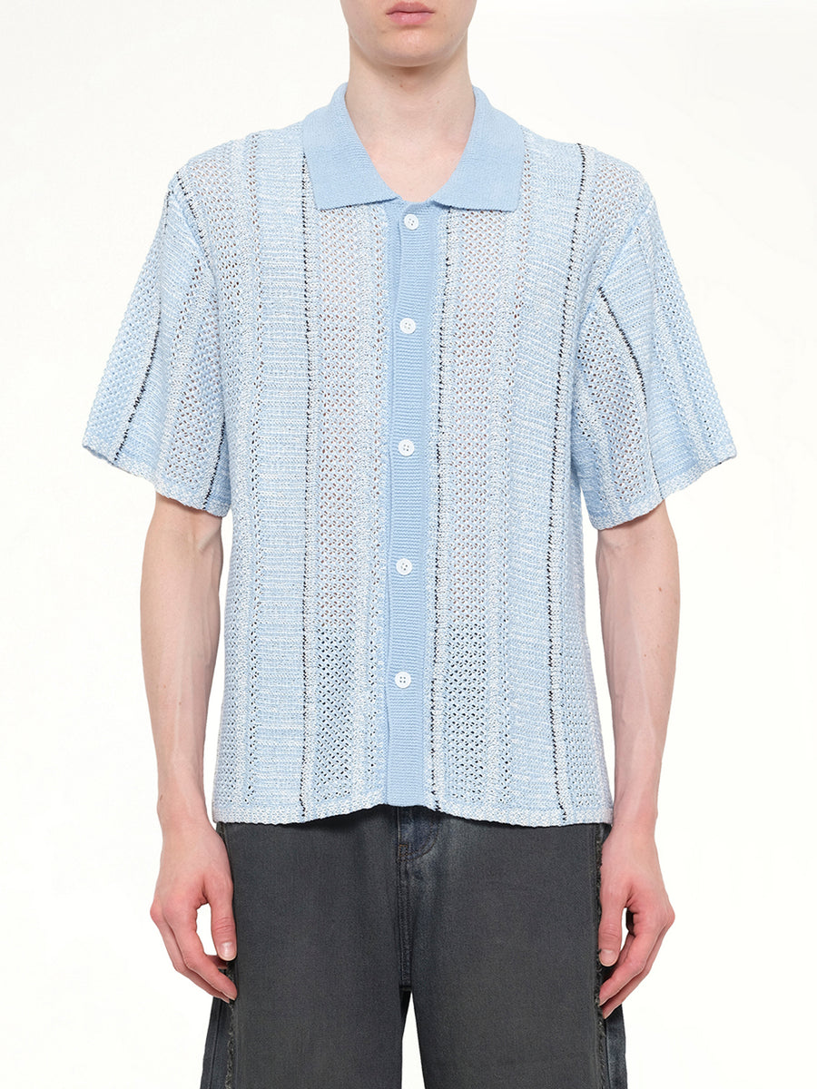 Knited Shirt in Blue Check