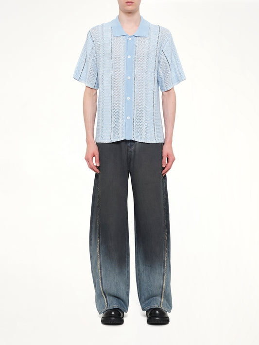 Knited Shirt in Blue Check