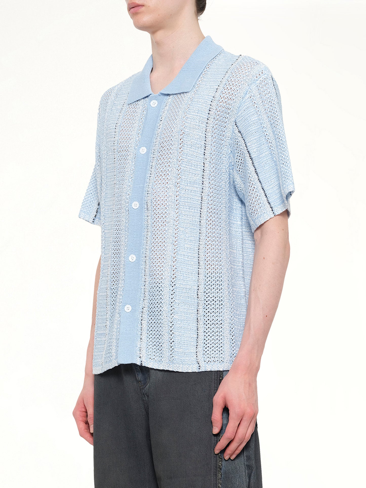 Knited Shirt in Blue Check