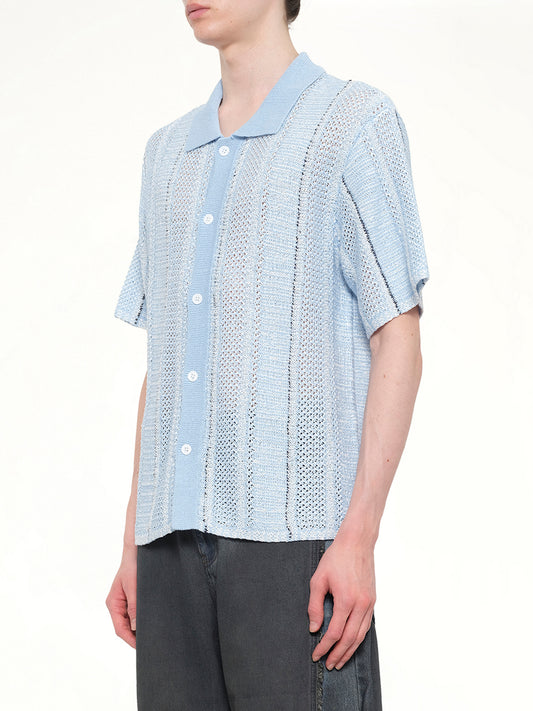 Knited Shirt in Blue Check