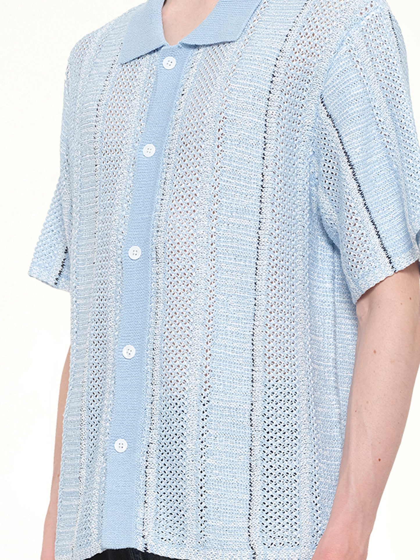 Knited Shirt in Blue Check