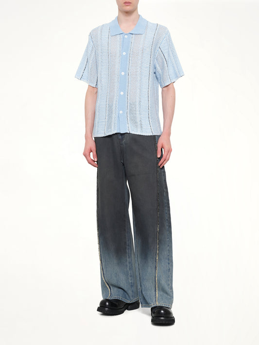 Knited Shirt in Blue Check