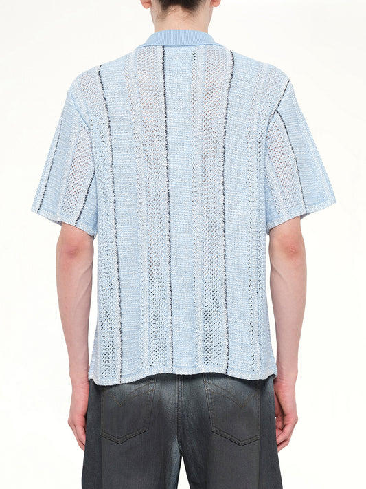 Knited Shirt in Blue Check