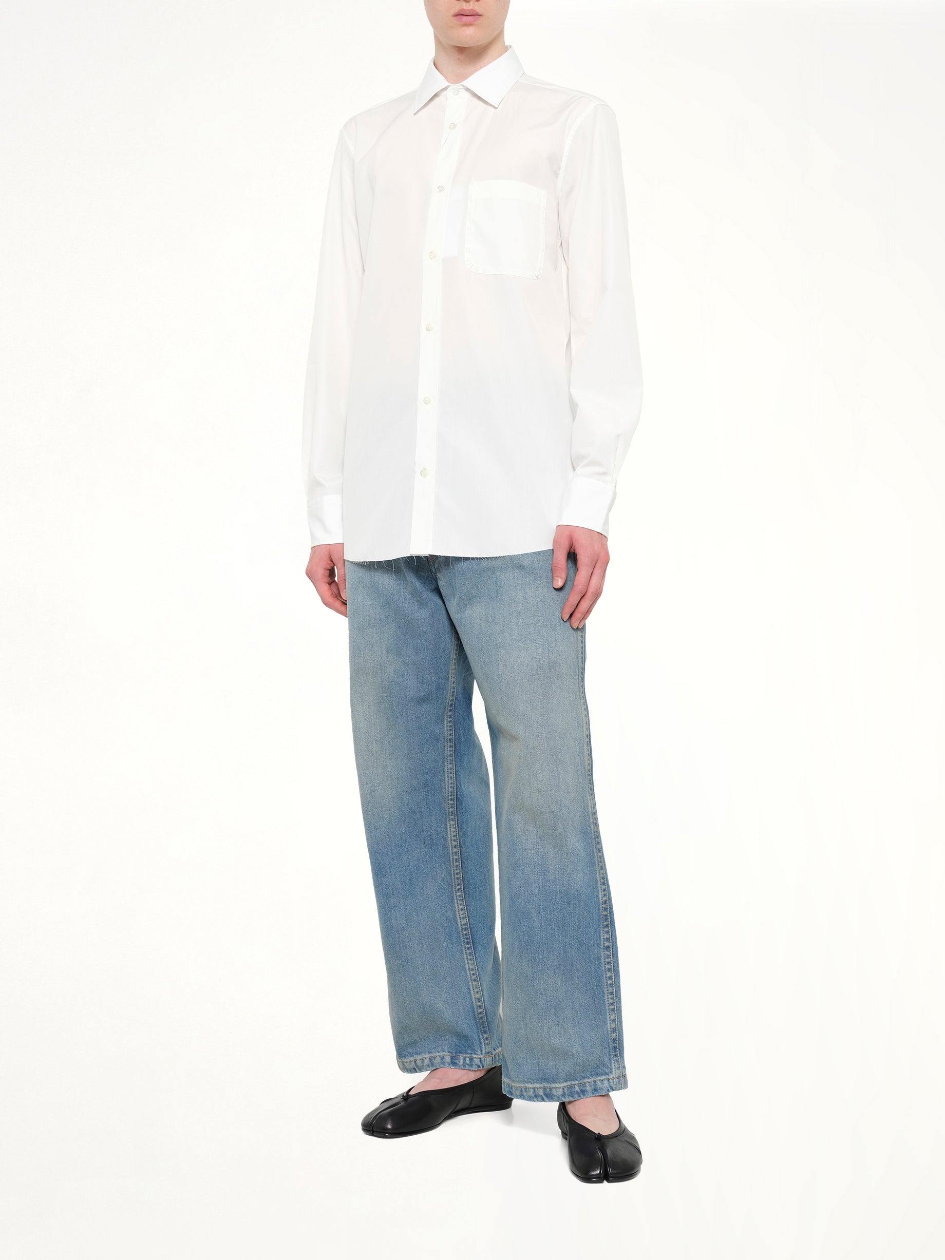 MAISON MARGIELA Long Sleeve Shirt in Off White Full Reference from MARAIS
