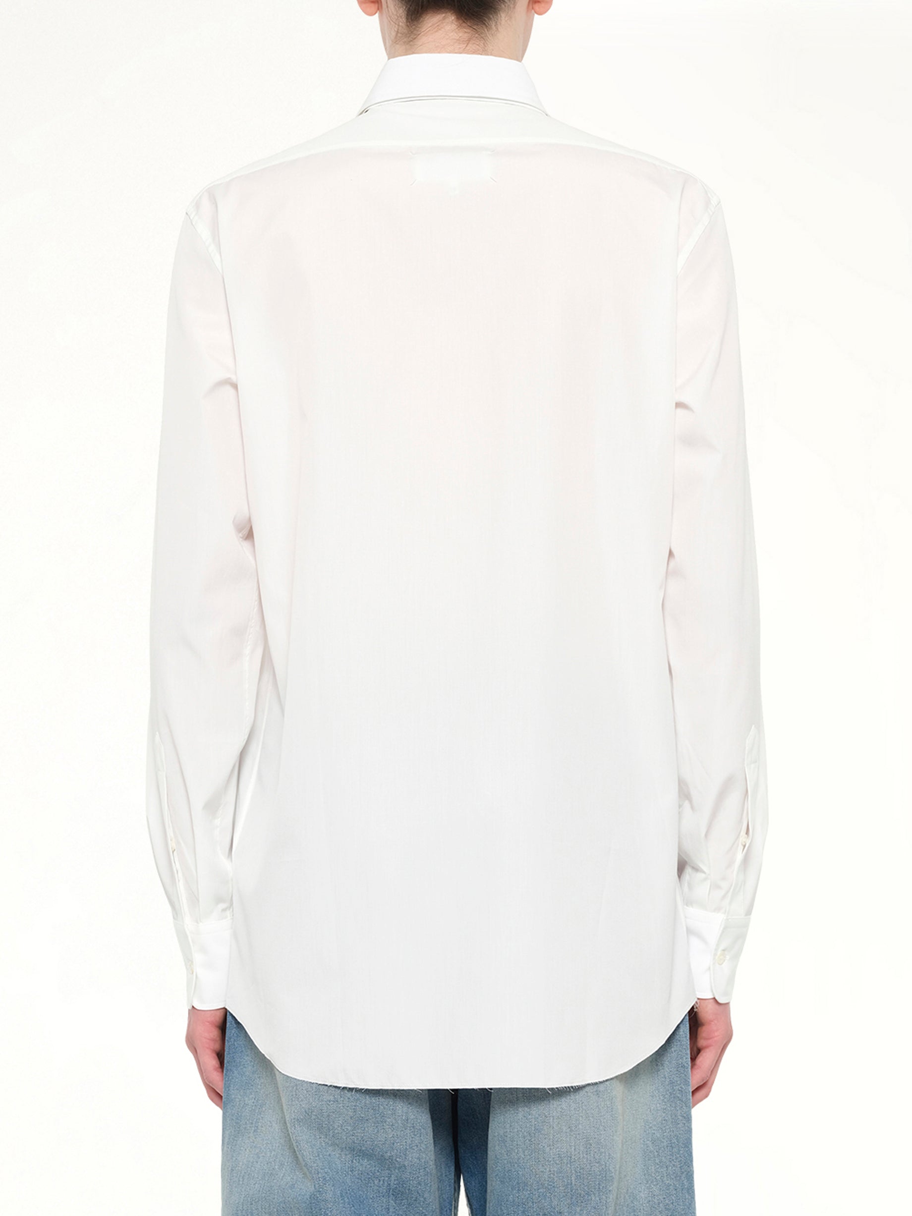 MAISON MARGIELA Long Sleeve Shirt in Off White Back View from MARAIS