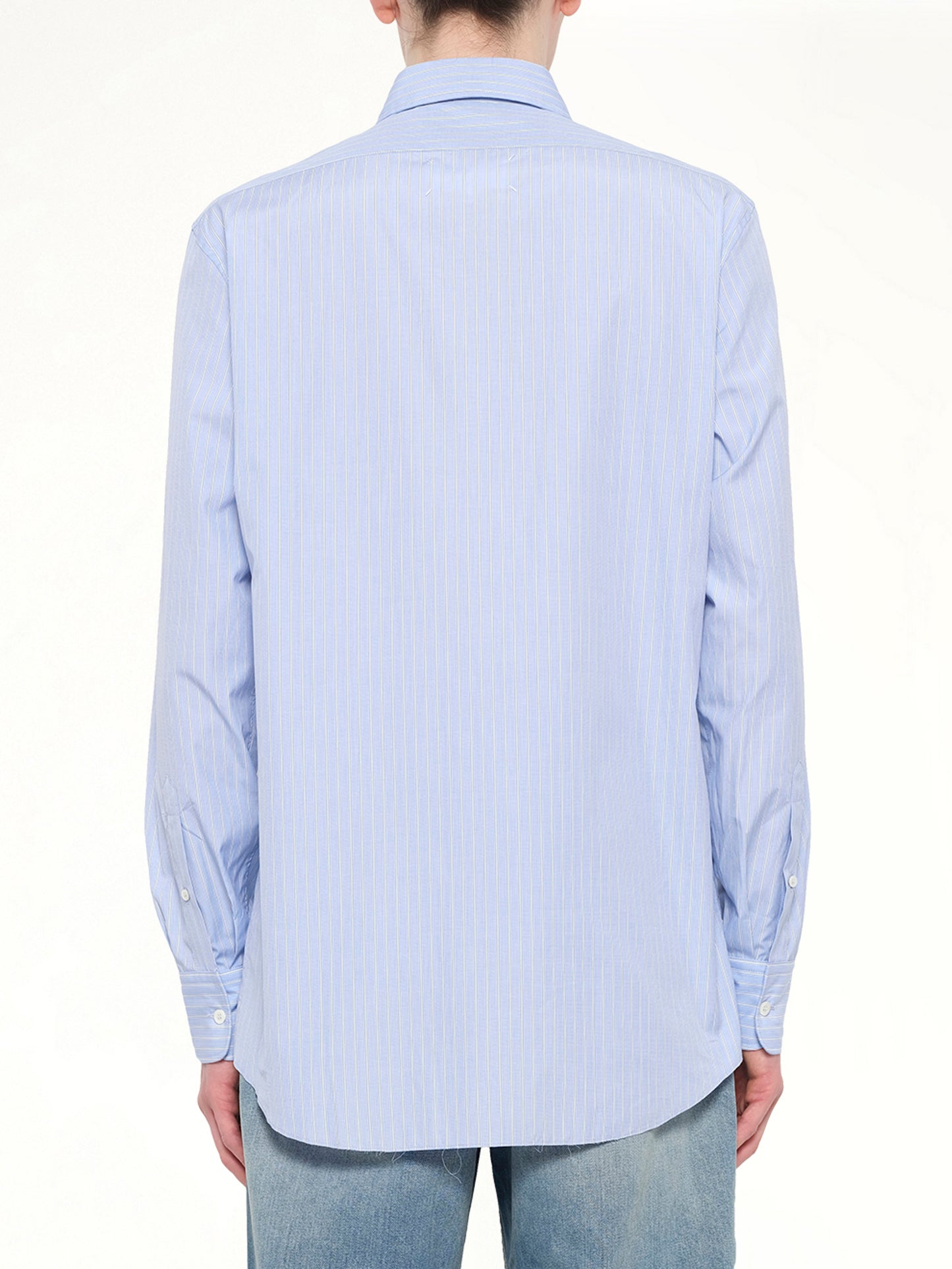 Stripe Long Sleeve Shirt in Blue