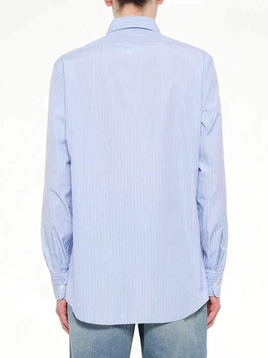 Stripe Long Sleeve Shirt in Blue