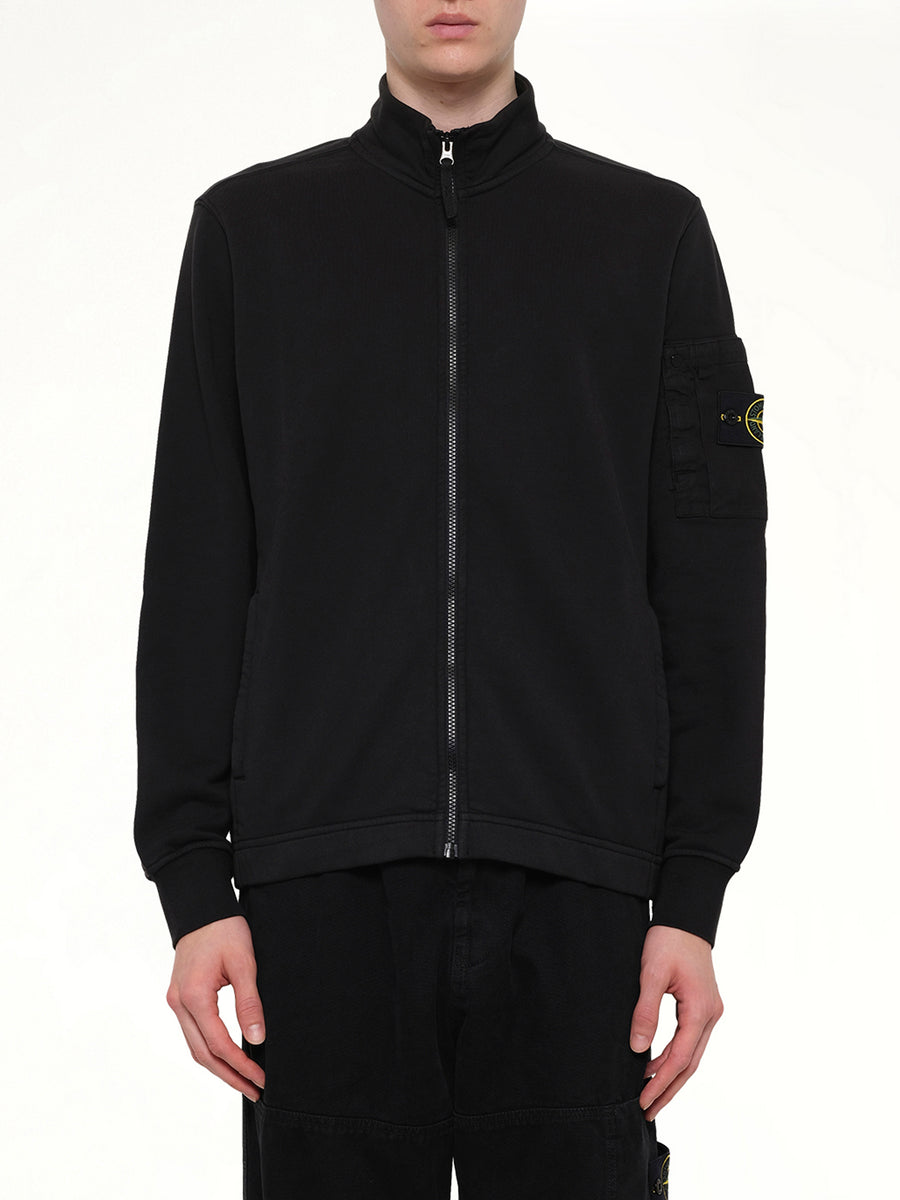 6100018 Zip Up Cardigan in Black