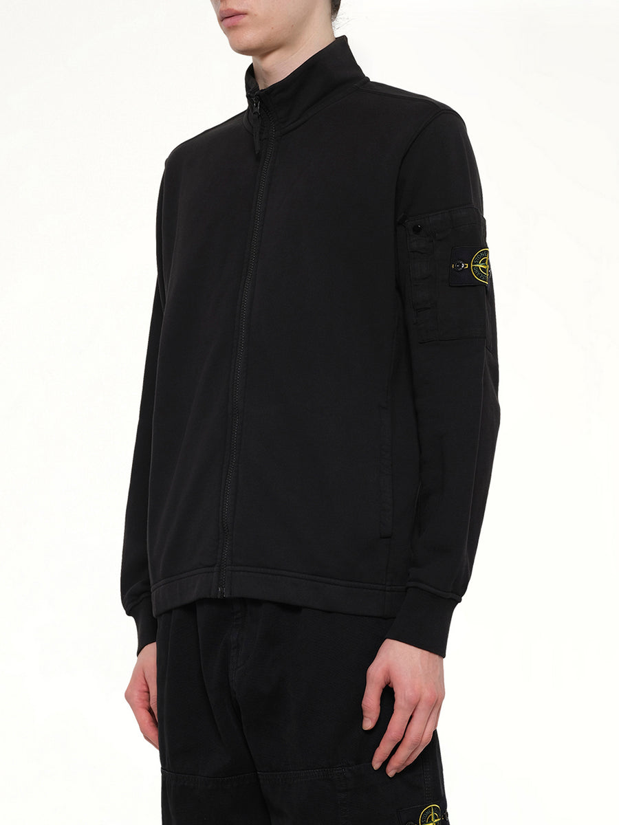 6100018 Zip Up Cardigan in Black