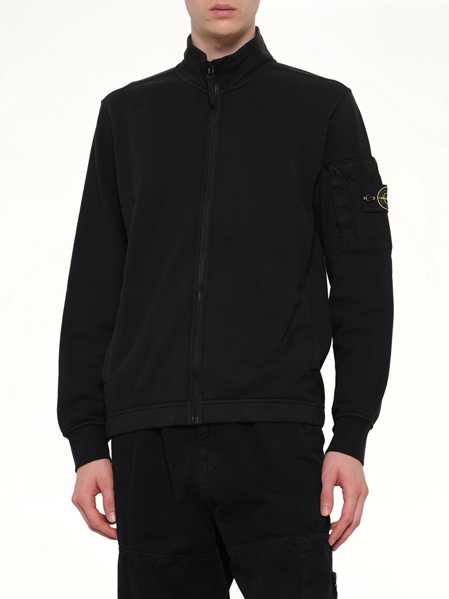 6100018 Zip Up Cardigan in Black