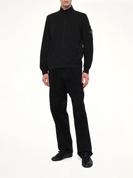 6100018 Zip Up Cardigan in Black