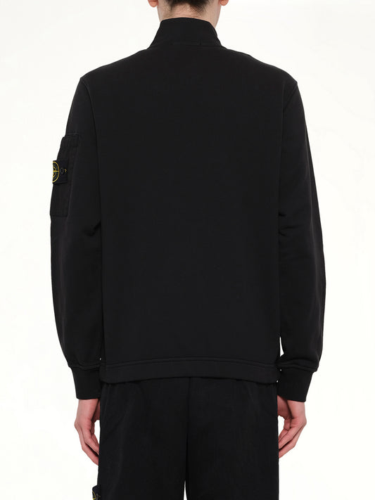 6100018 Zip Up Cardigan in Black