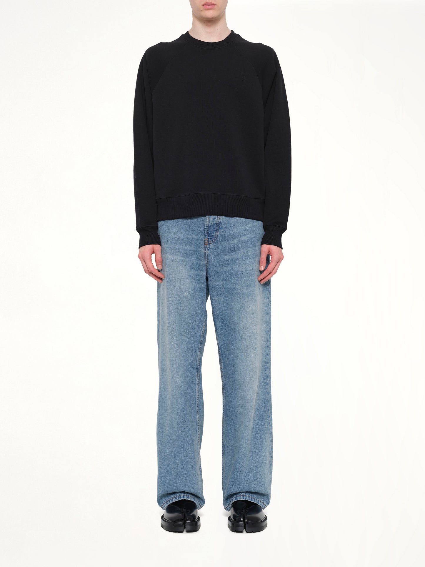 Small Embossed ADC Sweatshirt in Black