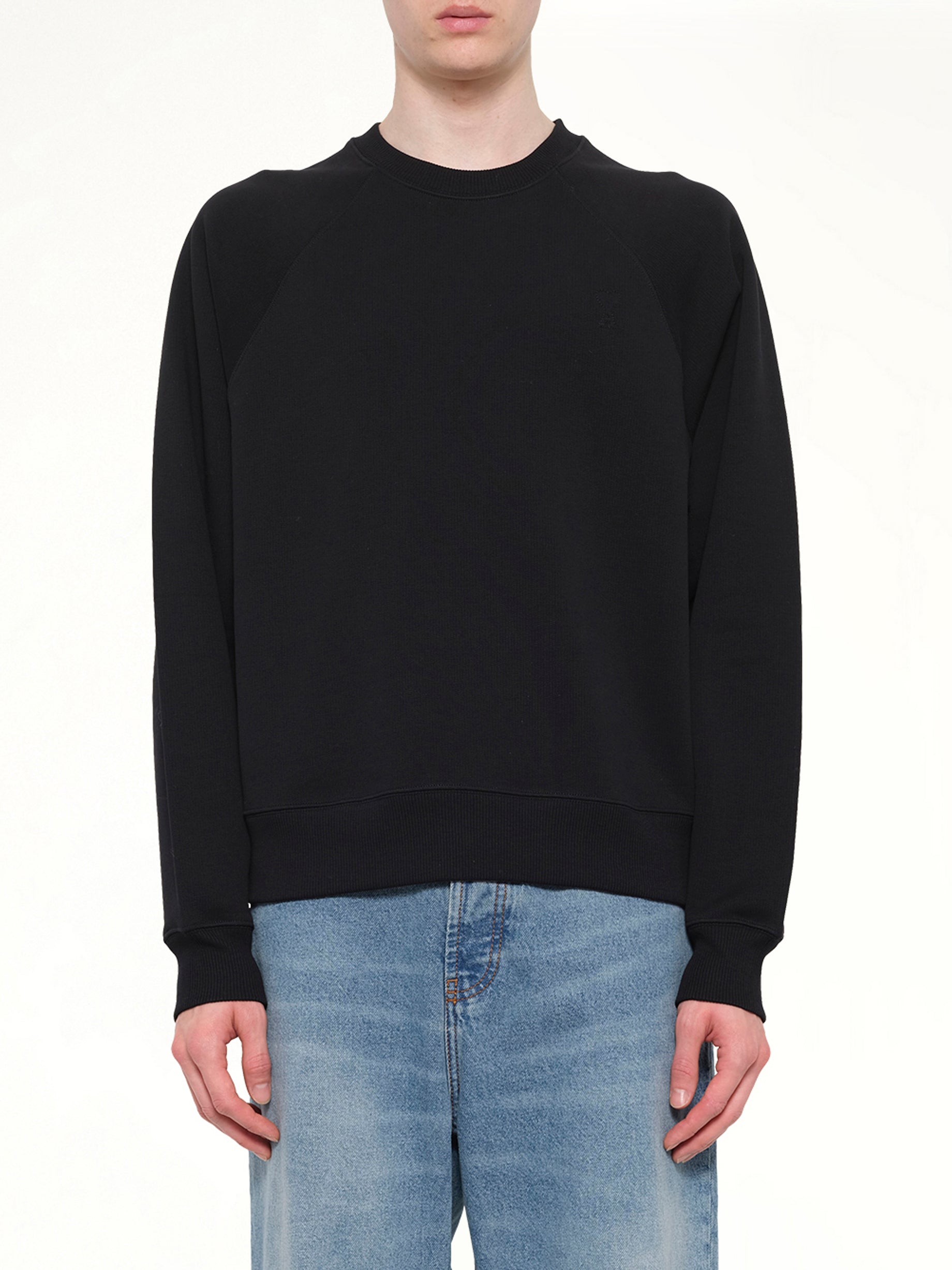 Small Embossed ADC Sweatshirt in Black
