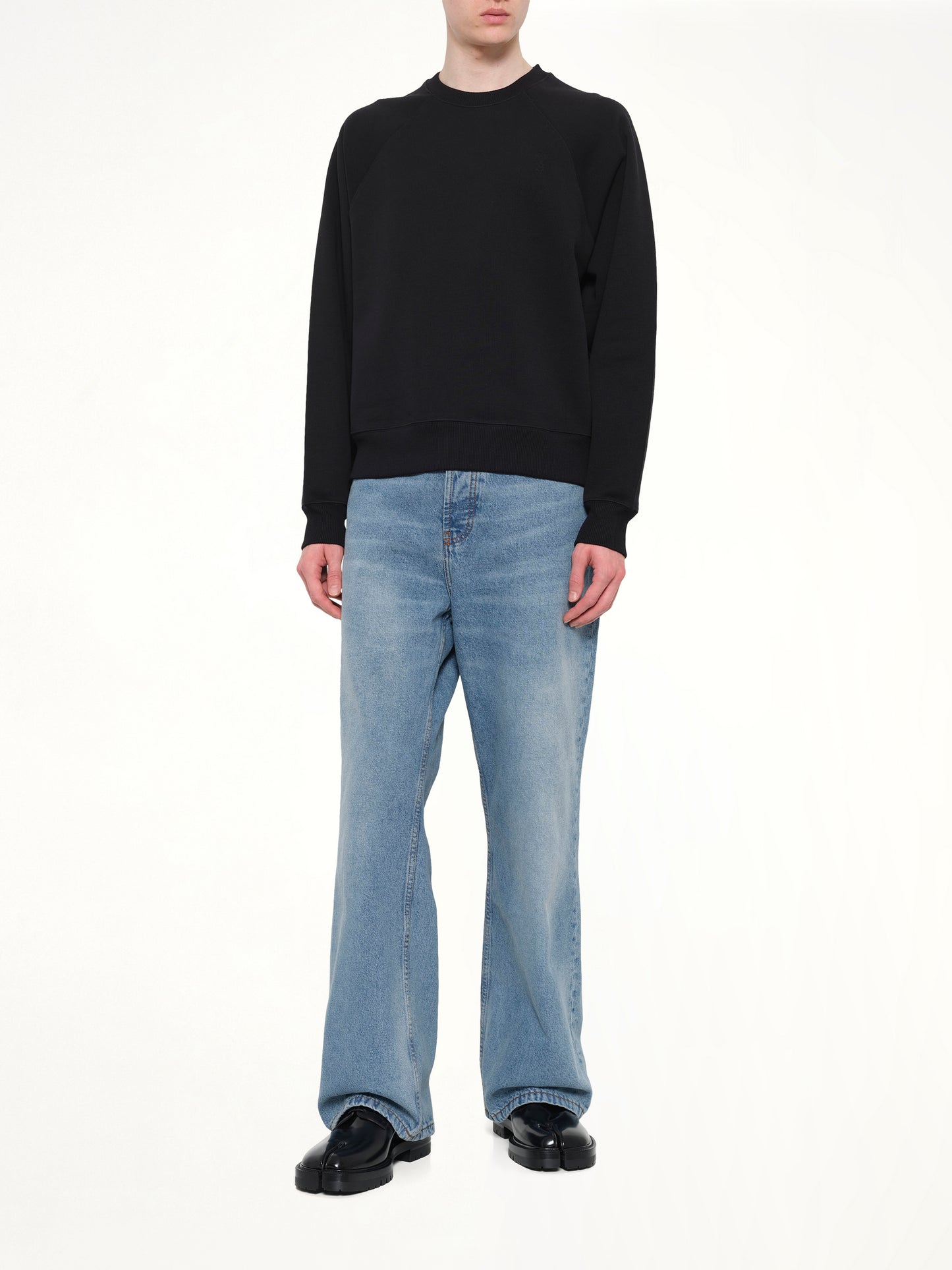 Small Embossed ADC Sweatshirt in Black