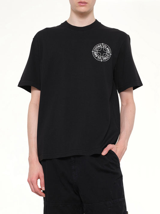 2100001 Chest Logo T-Shirt in Black
