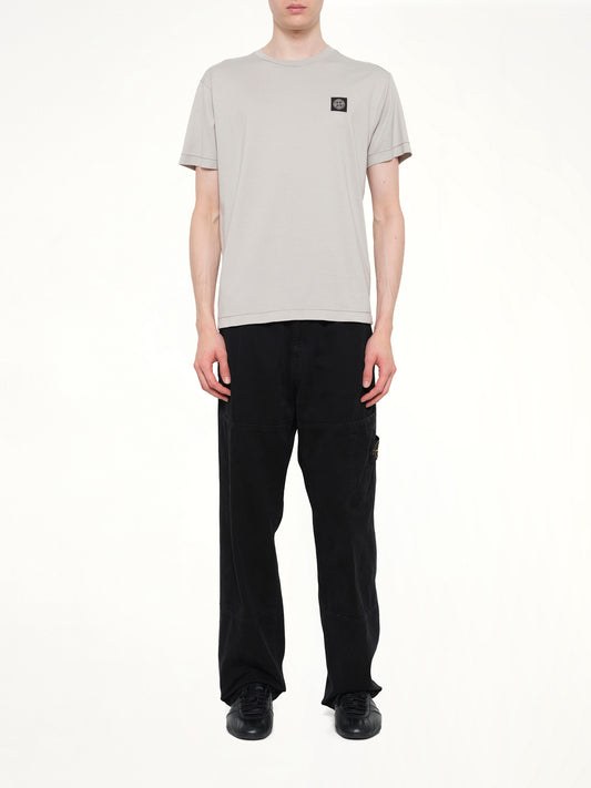 2100027 Logo Patch T-Shirt in Pearl Grey