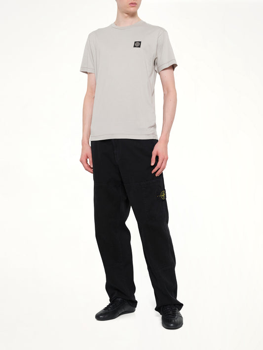 2100027 Logo Patch T-Shirt in Pearl Grey