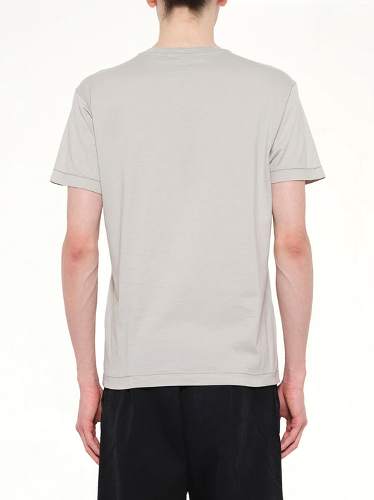 2100027 Logo Patch T-Shirt in Pearl Grey