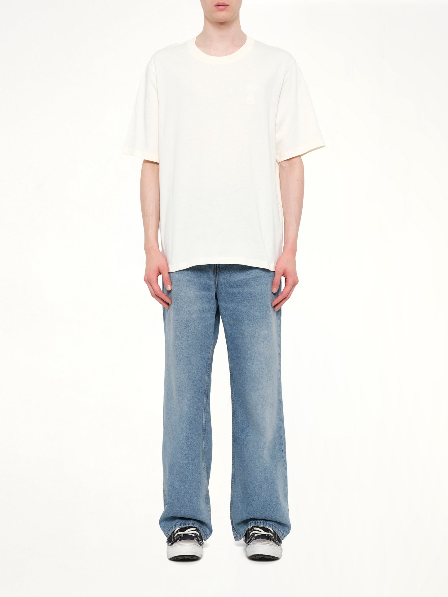 Big ADC Embossed T-Shirt in Cream