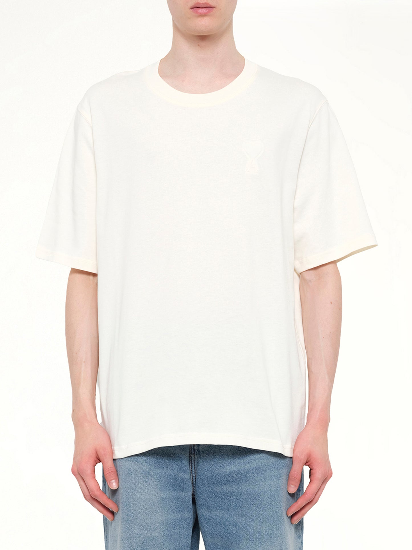 Big ADC Embossed T-Shirt in Cream