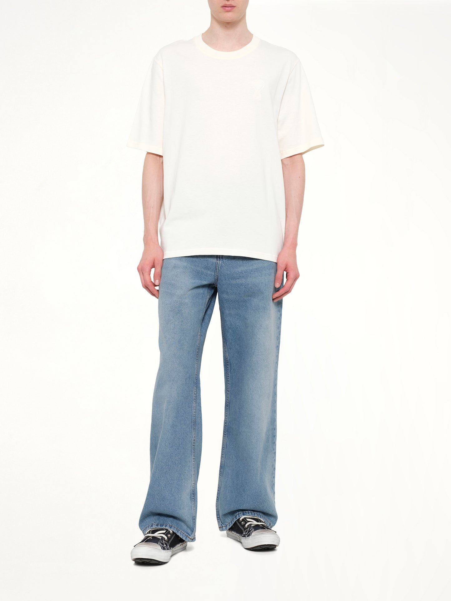 Big ADC Embossed T-Shirt in Cream