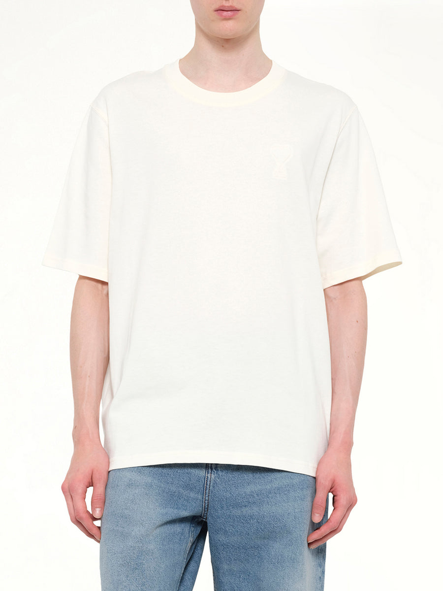 Big ADC Embossed T-Shirt in Off White