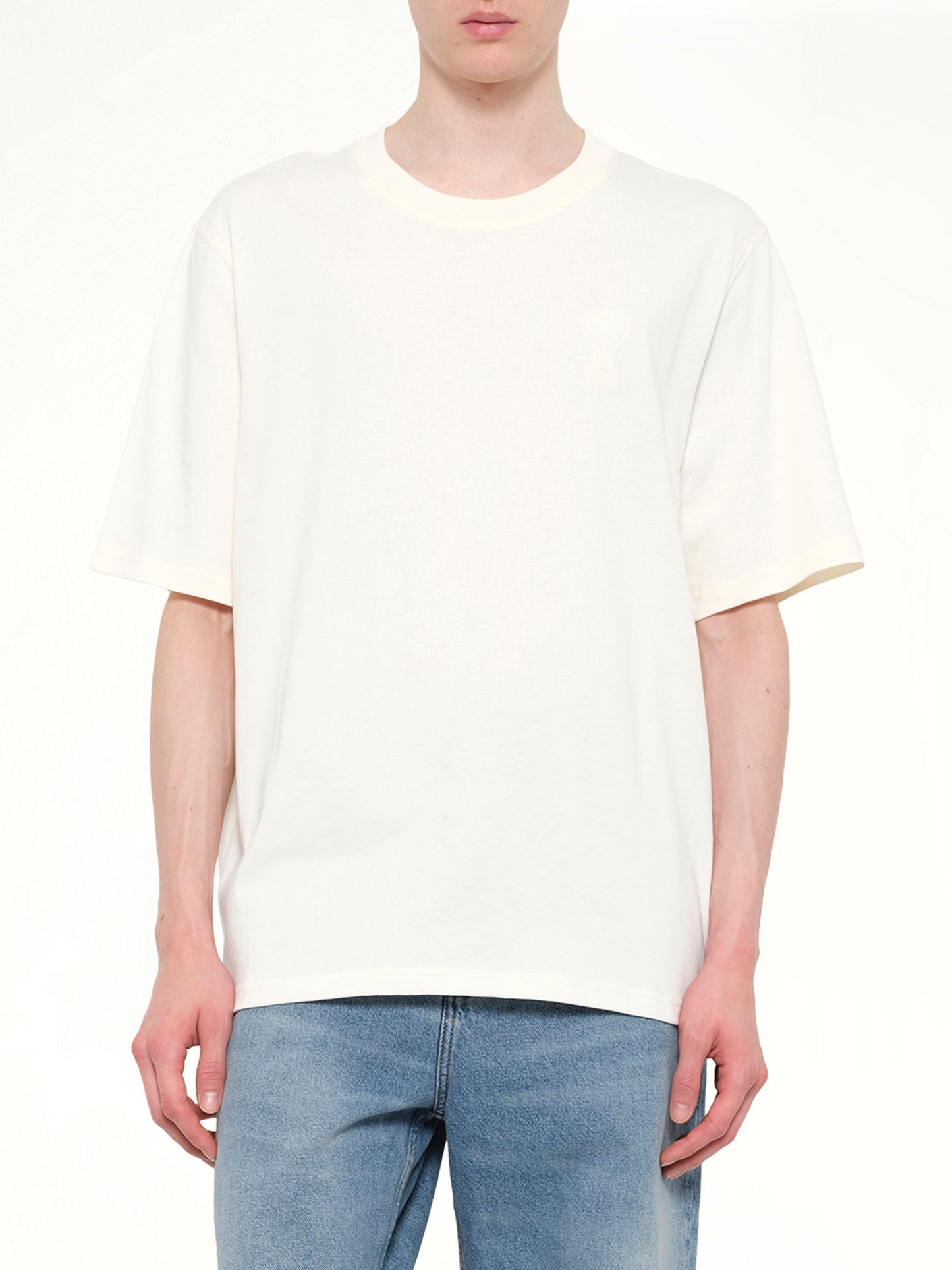 Big ADC Embossed T-Shirt in Cream