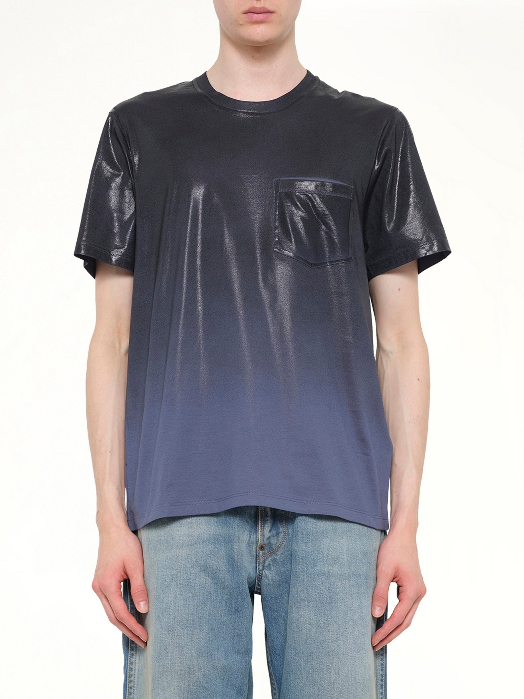 Coated T-Shirt in Lapis Blue