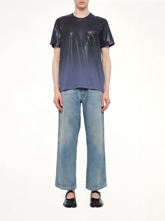 Coated T-Shirt in Lapis Blue