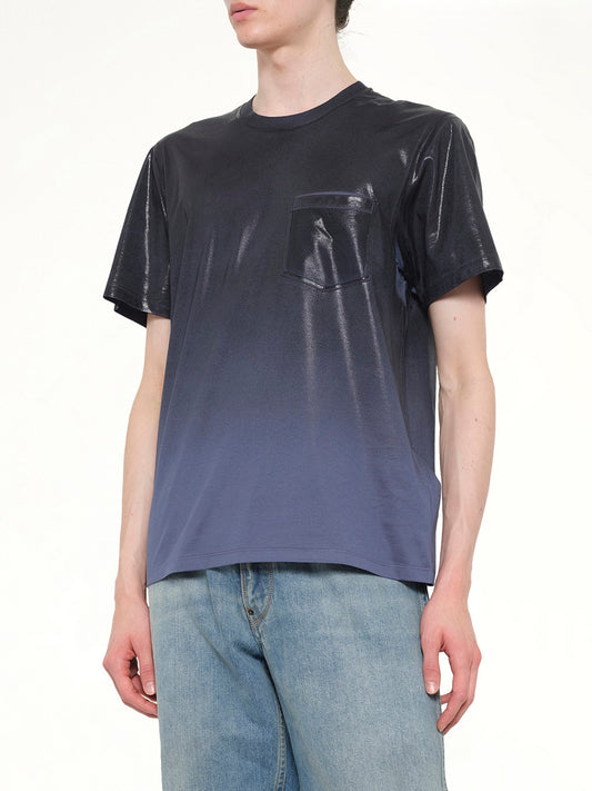 Coated T-Shirt in Lapis Blue