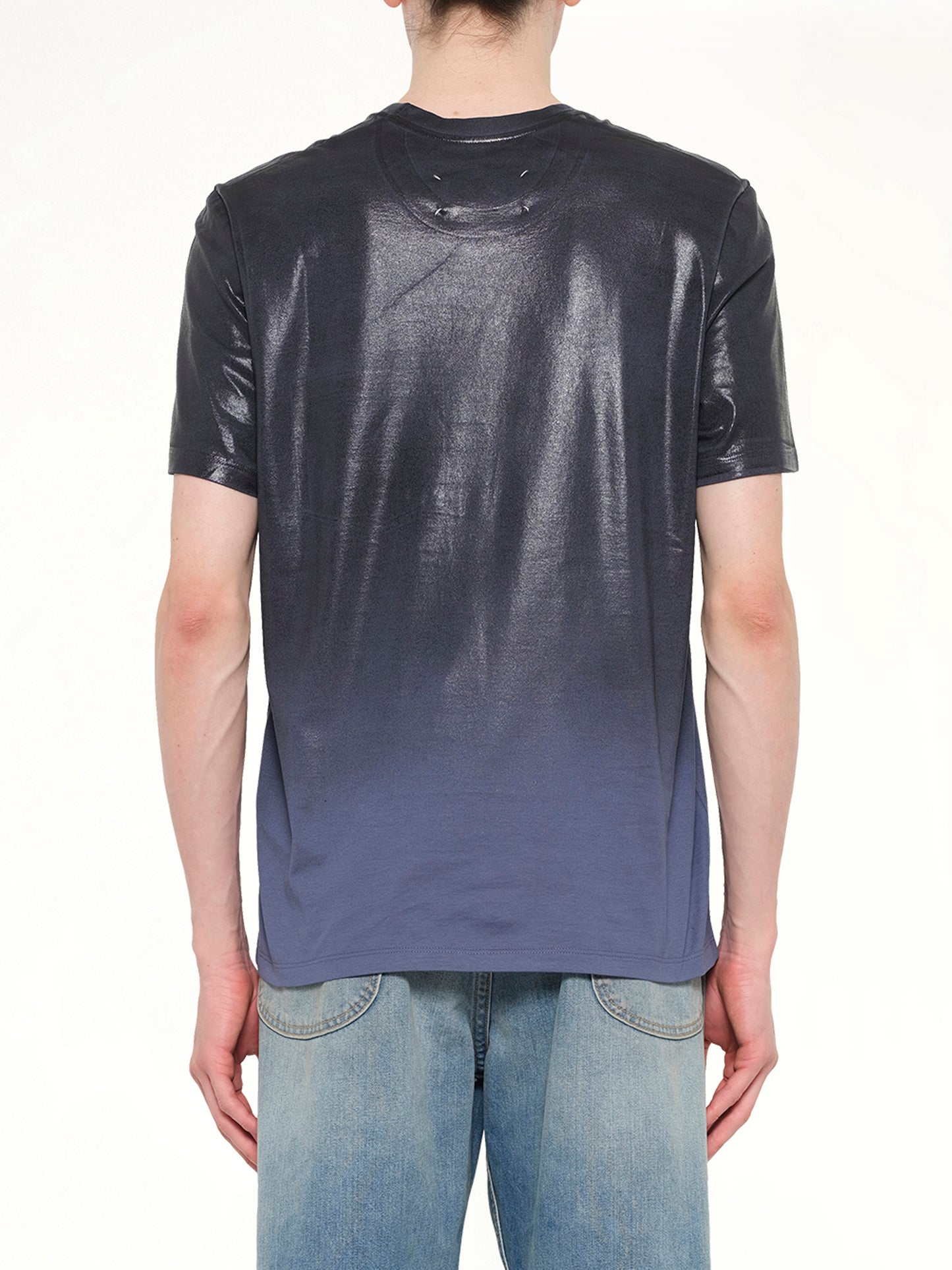 Coated T-Shirt in Lapis Blue