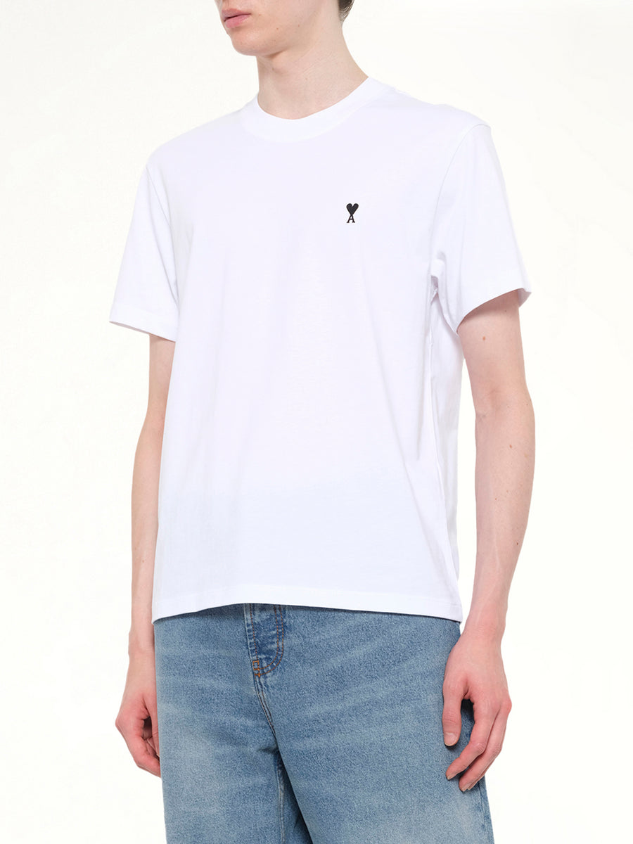 Contrasted Ami De Coeur T-Shirt in White