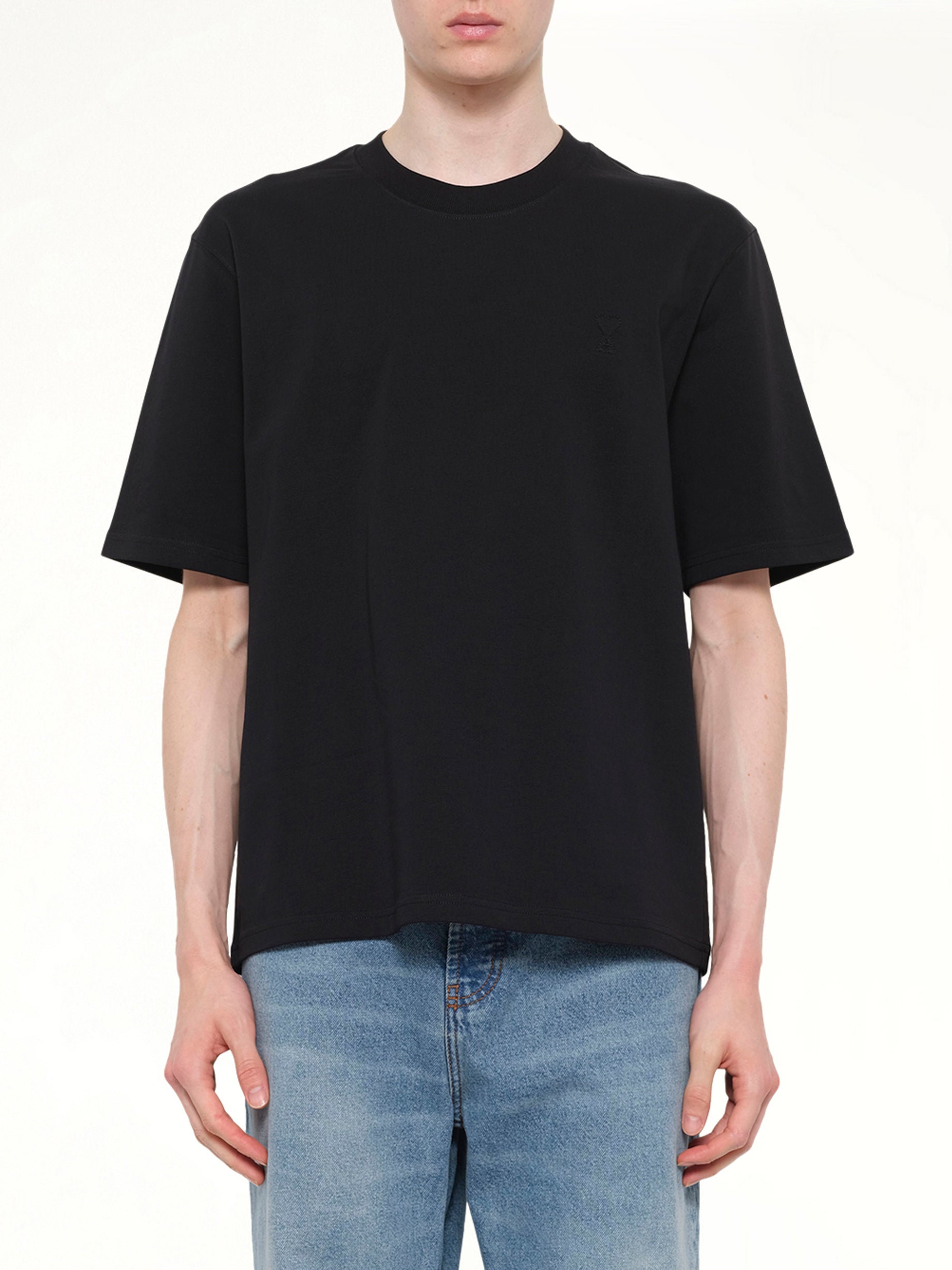 Small Embossed ADC T-Shirt in Black