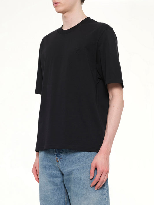 Small Embossed ADC T-Shirt in Black