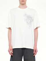 Spray Painted Plants Dye T-Shirt in White