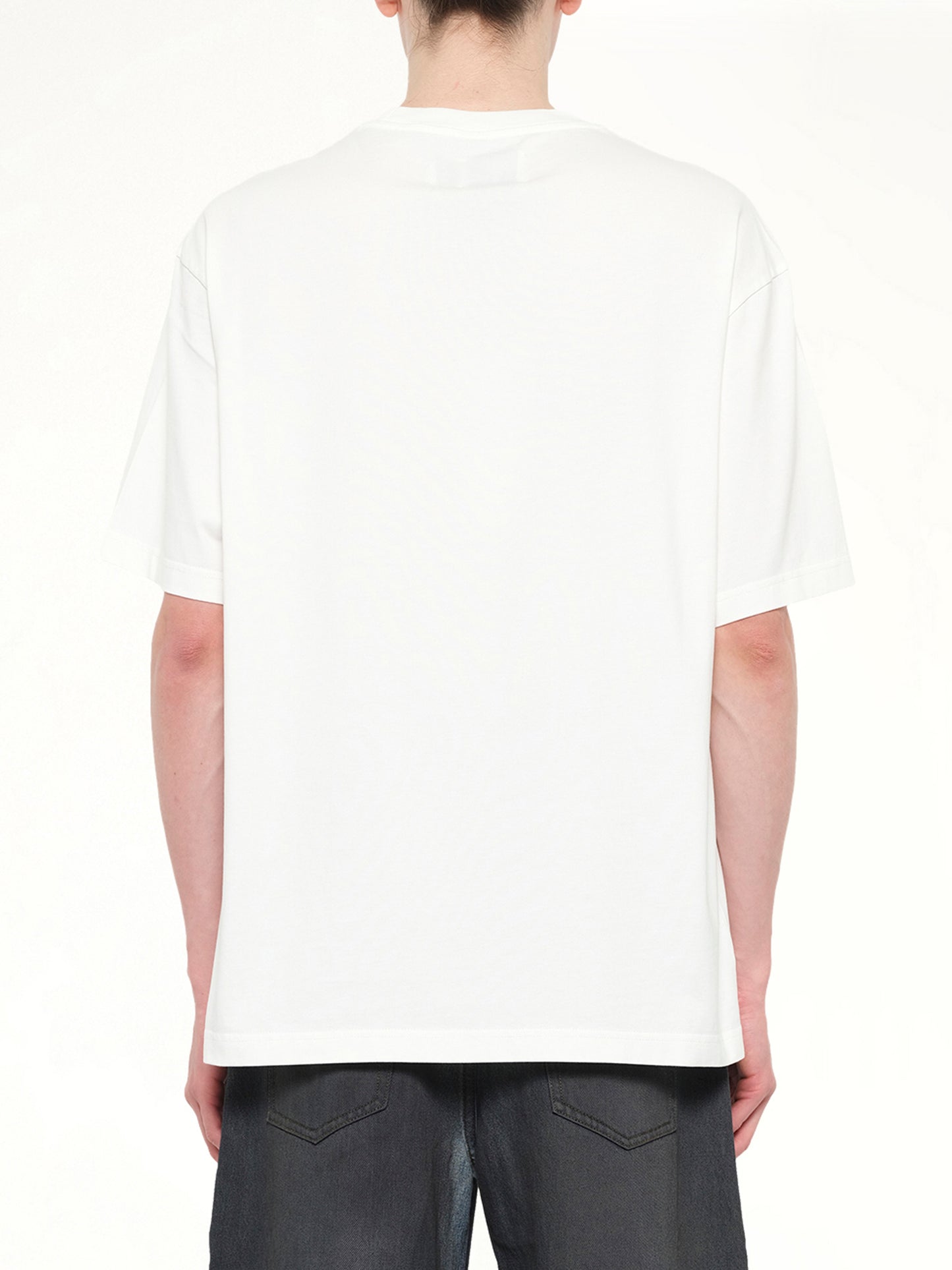 Spray Painted Plants Dye T-Shirt in White