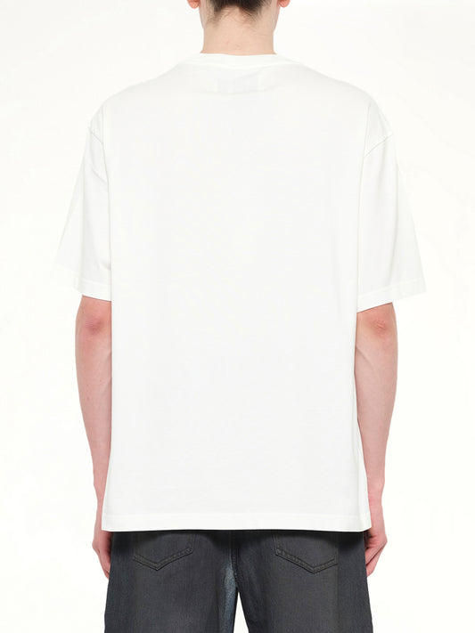 Spray Painted Plants Dye T-Shirt in White