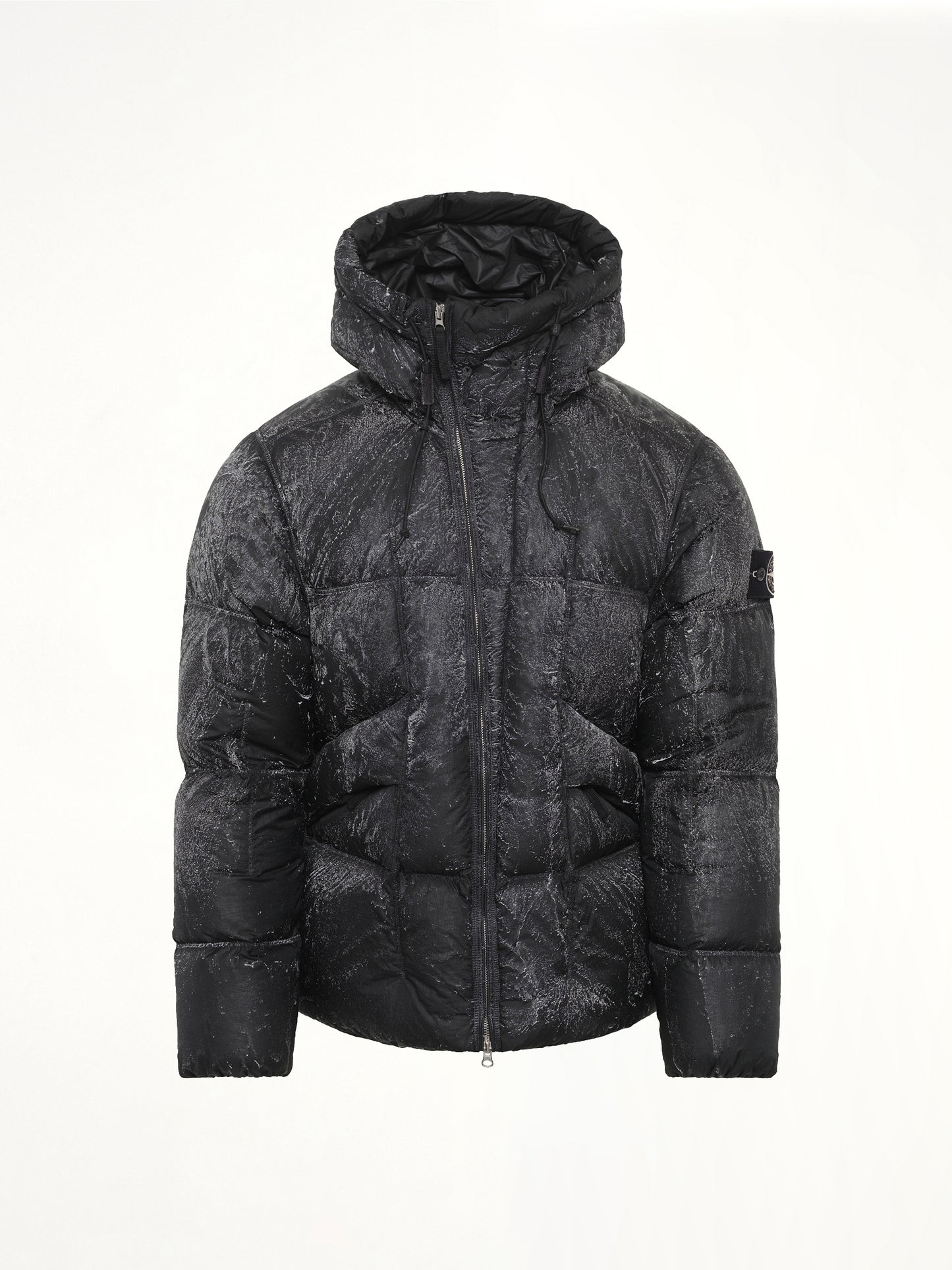 4100062 Hand Sprayed Reflective Puffer in Black