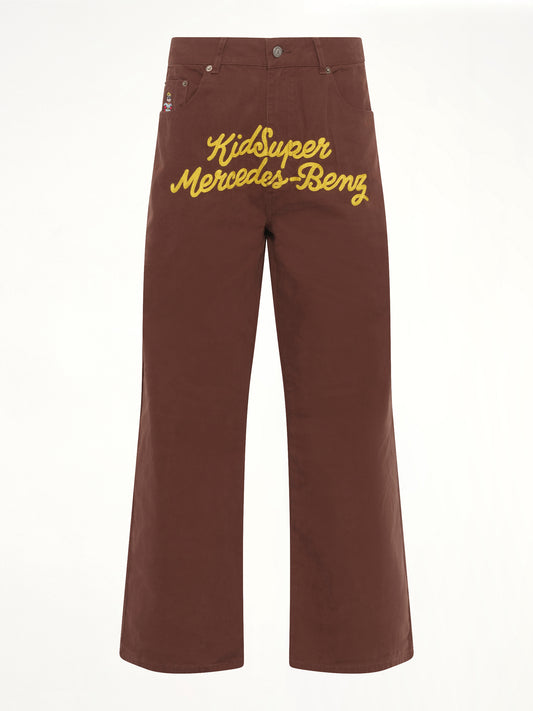 Kidsuper X Mercedes Benz Work Pants in Brown