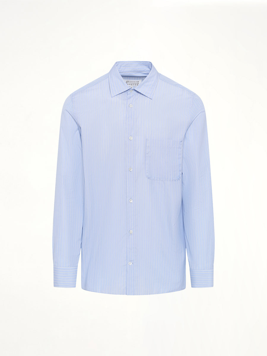 Stripe Long Sleeve Shirt in Blue