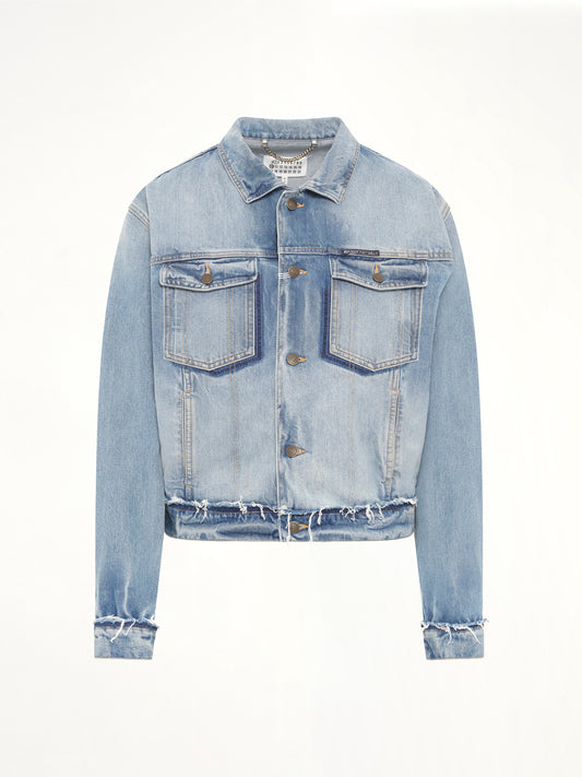Denim Jacket in Light Blue Indigo