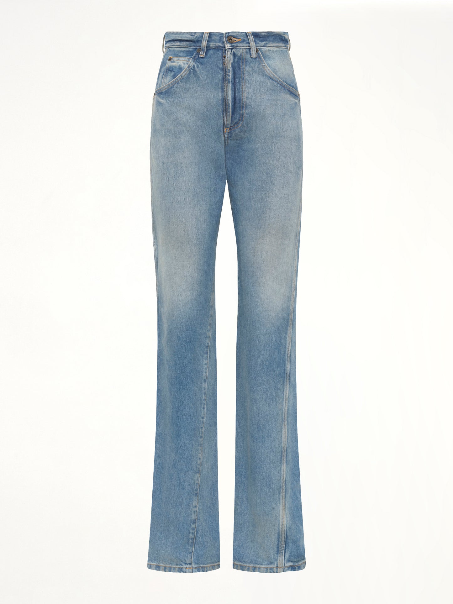 Straight 5 Pocket Jeans in Light Blue Indigo