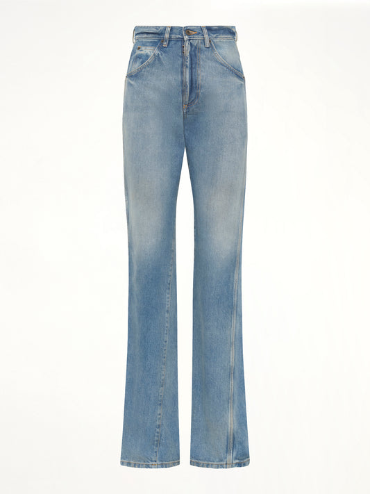 Straight 5 Pocket Jeans in Light Blue Indigo