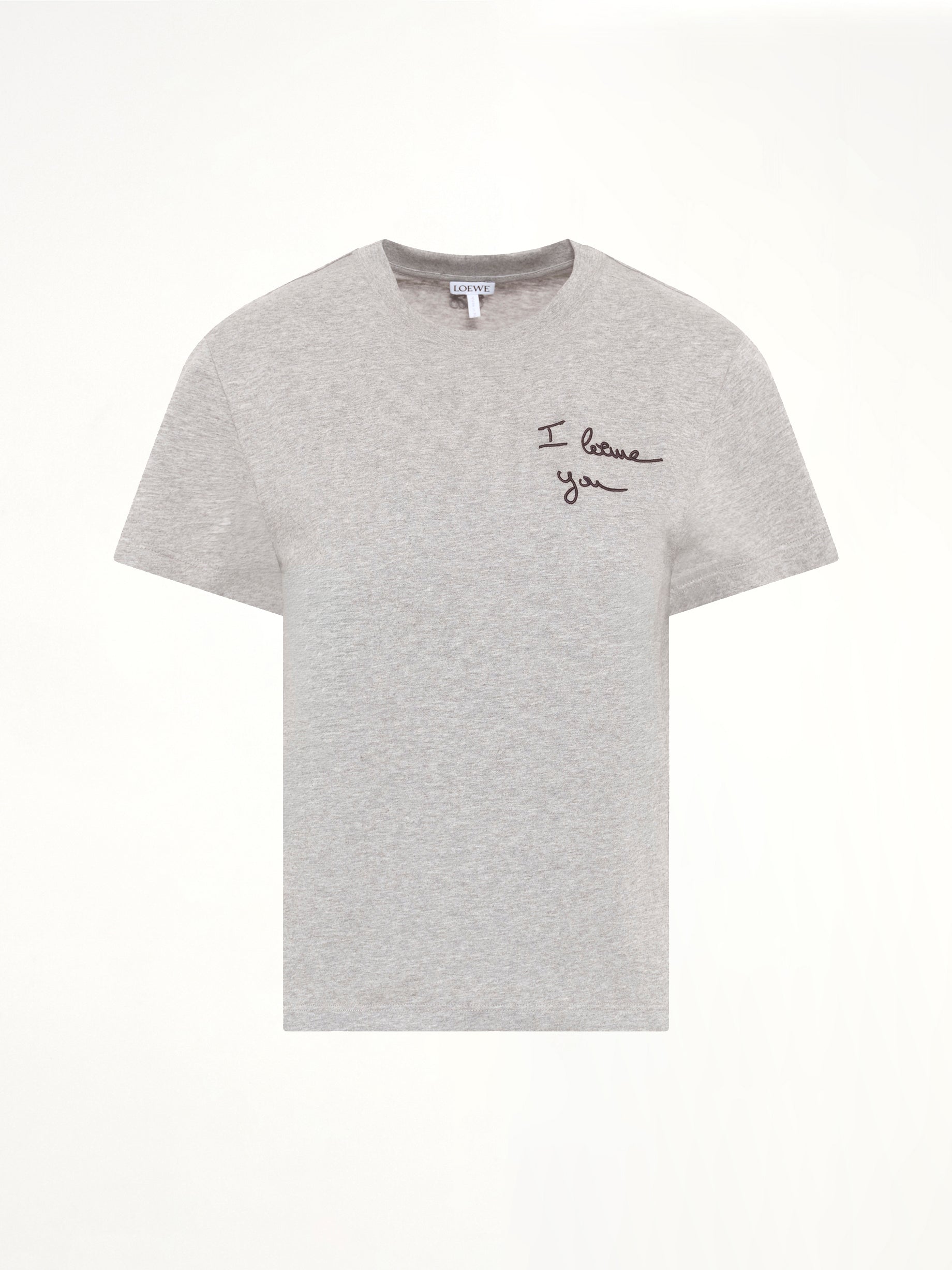 LOEWE , Regular Fit T-Shirt in Grey Melange Product Photo from MARAIS