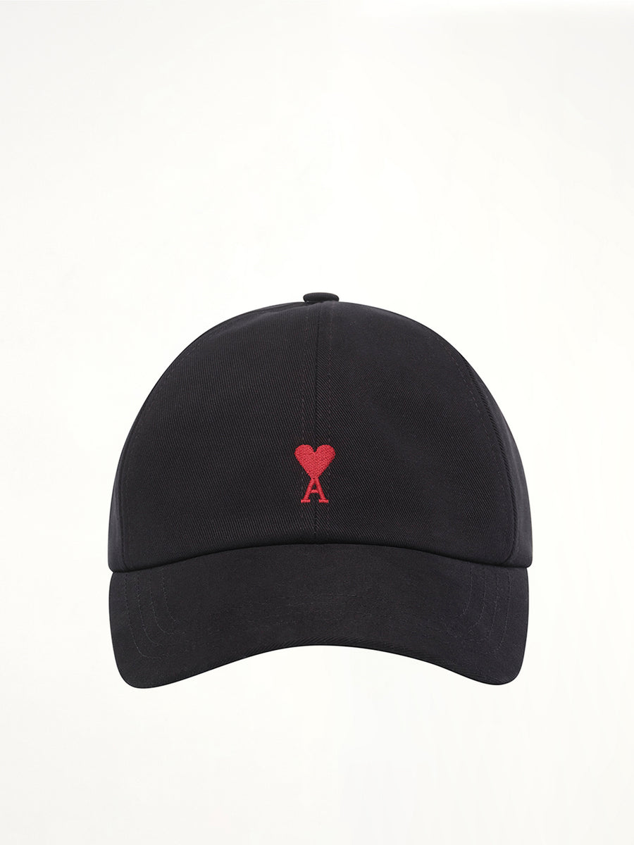 Ami De Coeur Embroidery Cap in Black/Red